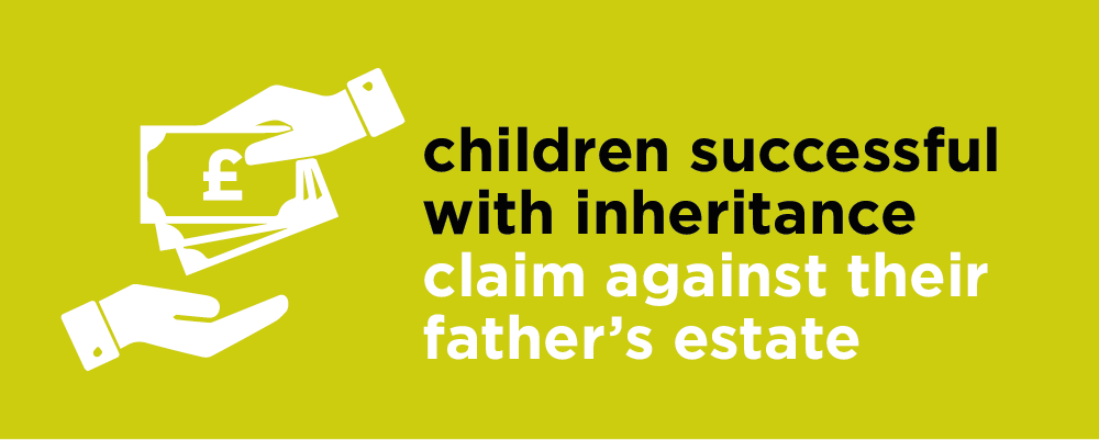 Children successful with inheritance claim
