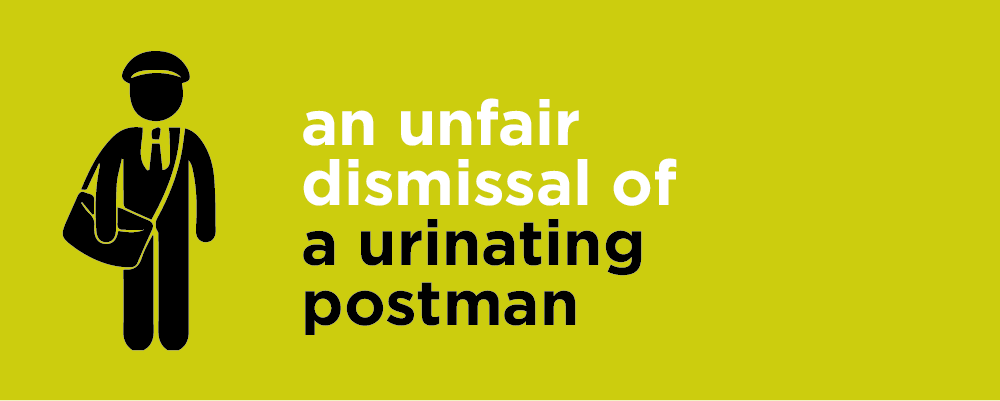 Postmans dismissal for public urination ruled as unfair