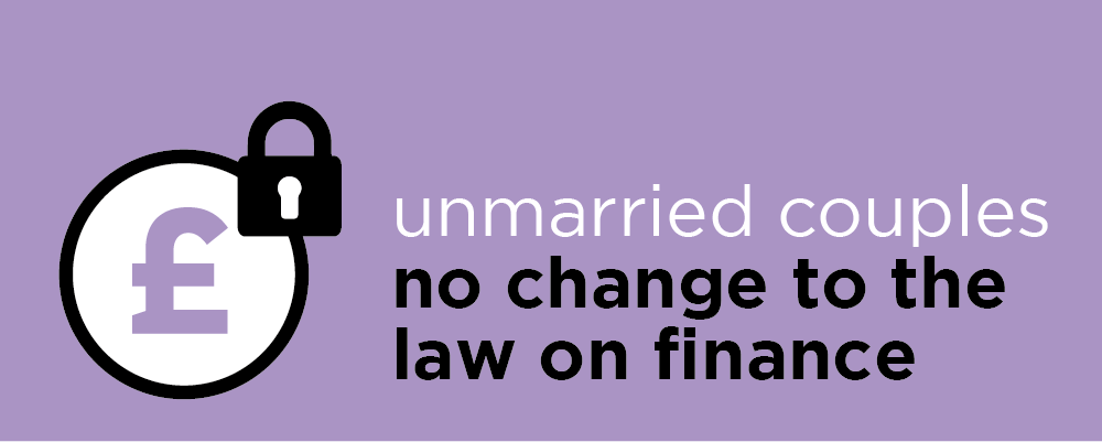 Unmarried Couples - No Change to the Law on Finance